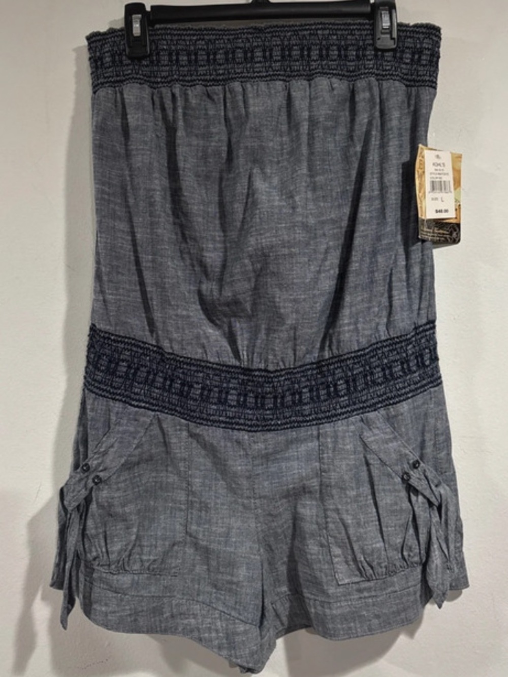 Rewind romper shorts strapless new
